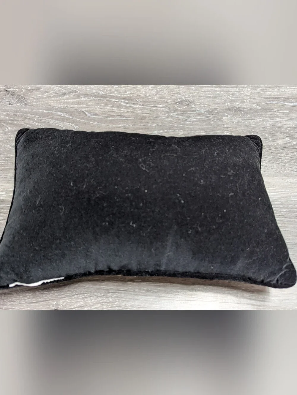 Needlepoint Pillow Black Velvet Backing FRIENDSHIP